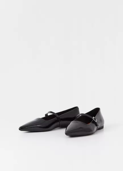 Hermine Chaussures Mary Janes Noir Cuir Verni Vagabond Femme