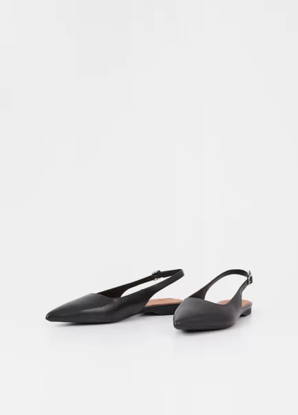 Femme Noir Cuir Hermine Chaussures Vagabond Chaussures Basses