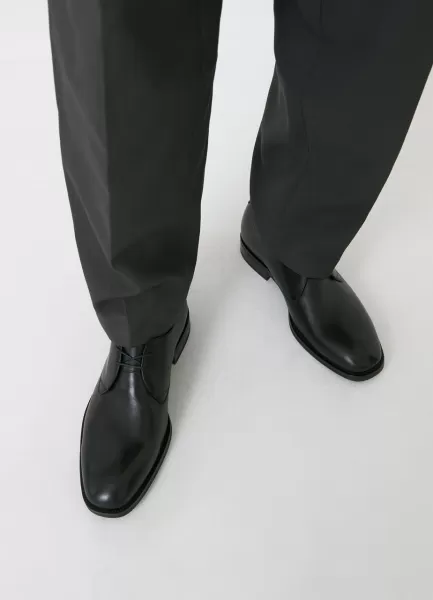 Percy Chaussures Homme Noir Cuir Vagabond Chaussures Basses