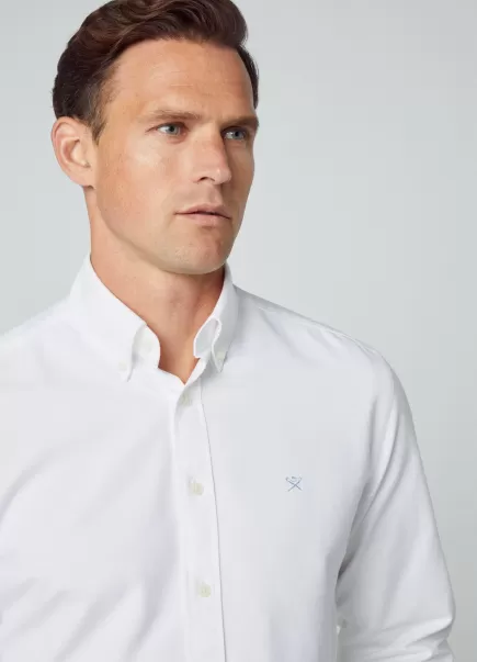 Homme Chemise Oxford Coupe Ajustée Hackett London White Chemises Prix Moyen