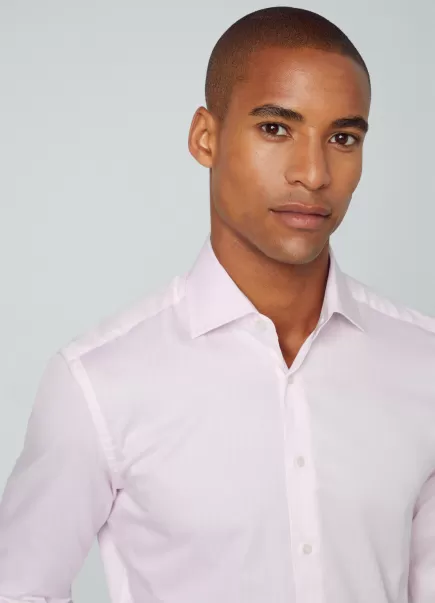 Hackett London Chemises Chemise À Rayures Coupe Slim Homme Pink/White Prix Imbattable