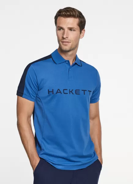 Classique Hackett London Polo En Coton Hs Coupe Classique Blue Polos Homme