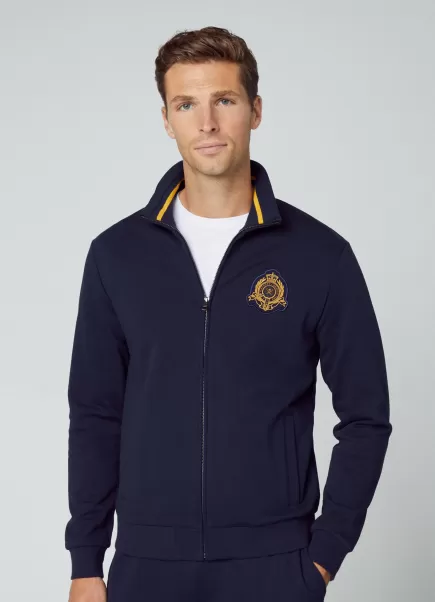 Homme Simple Sweatshirts Navy Hackett London Sweat-Shirt Héritage