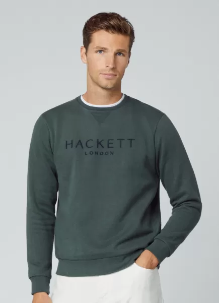 Prix Imbattable Sweatshirts Sweat-Shirt Avec Logo Héritage Homme Dark Green Hackett London