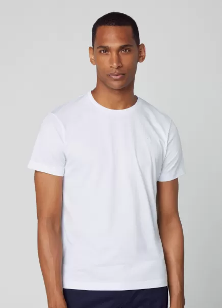 Homme T-Shirt Avec Logo Brodé T-Shirts Innovant White Hackett London