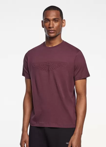 Hackett London Sortie T-Shirts T-Shirt Col Rond Aston Martin Homme Maroon Red