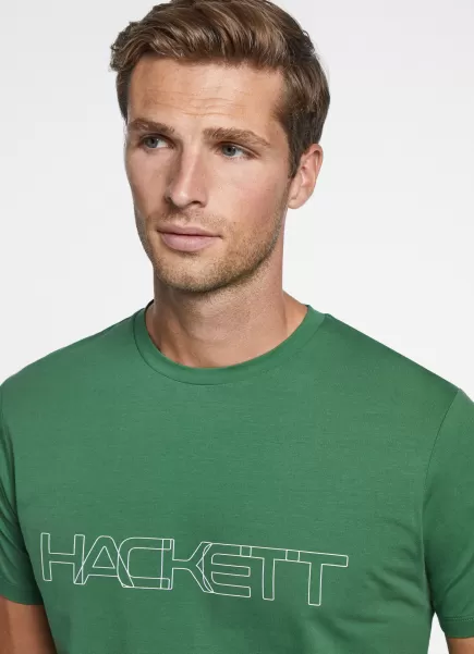 Homme T-Shirts Facile Green T-Shirt Avec Logo Hackett London