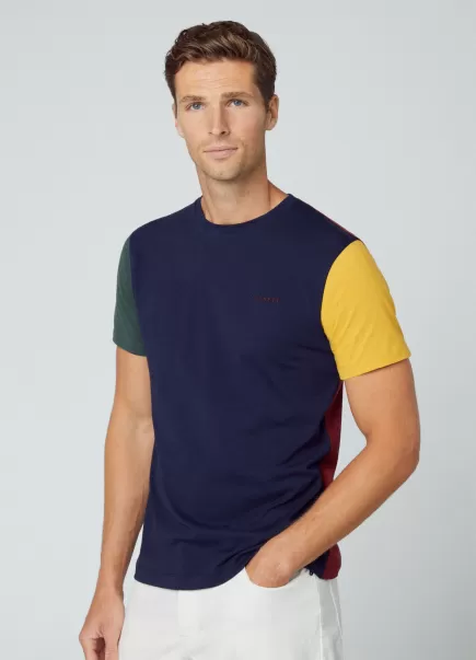 Hackett London Prix Canon T-Shirts Homme T-Shirt Héritage Color Block Navy