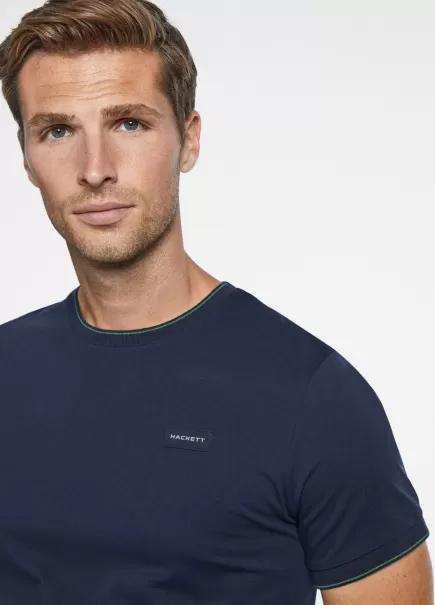 Hackett London Prix Raisonnable T-Shirt Avec Logo Coupe Classique T-Shirts Navy Homme