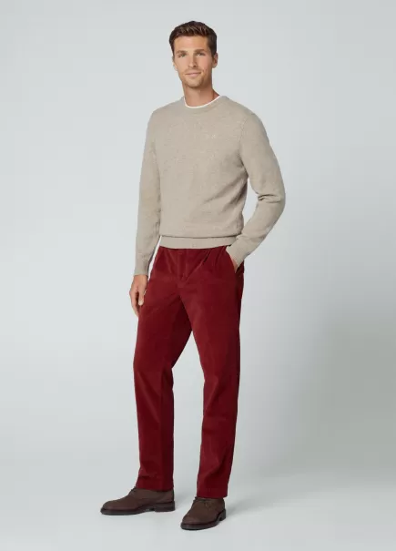 Brick Red Performant Chino Sanderson Corduroy Coupe Classique Hackett London Pantalons Et Chinos Homme