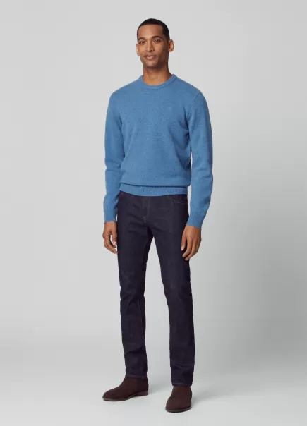 Esthétique Hackett London Homme Denim Blue Jeans Jean Rinse Wash Coupe Slim
