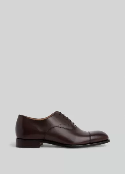Chaussures De Ville Dark Brown Chaussures Oxford En Cuir Homme Hackett London Prix Moyen