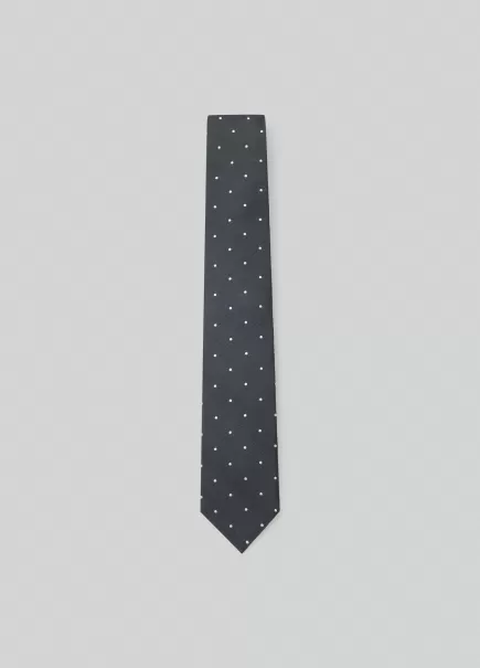 Homme Hackett London Cravate En Soie À Imprimé Pois Sécurité Green Cravates Et Pochettes