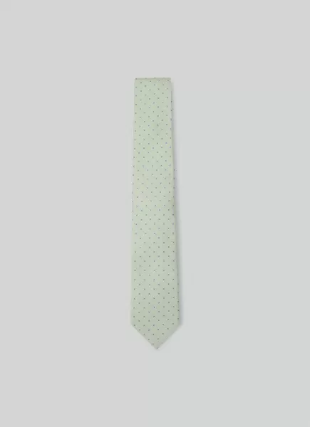 Mint Green Vendre Homme Hackett London Cravate En Soie À Imprimé Trèfles Cravates Et Pochettes