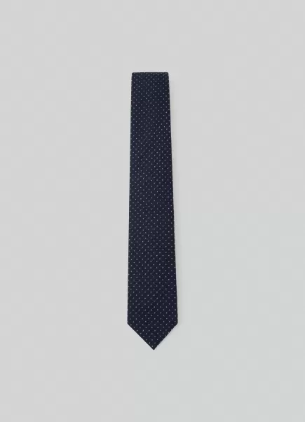 Hackett London Homme Cravates Et Pochettes Prix Bas Cravate À Imprimé Micro-Pois Navy