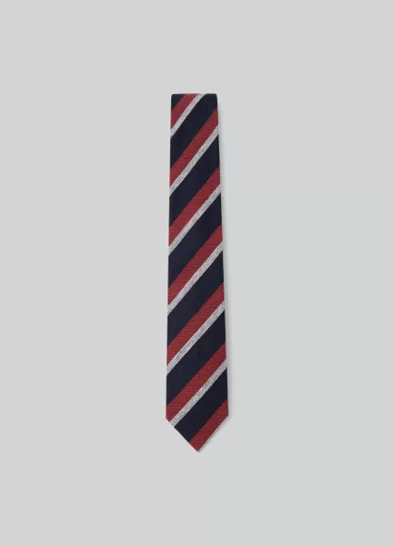 Homme Cravates Et Pochettes Acheter Cravate À Rayures Régimentaire Navy/Red Hackett London