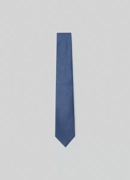 Blue Cravates Et Pochettes Hackett London Homme En Ligne Cravate À Imprimé Étoiles En Soie
