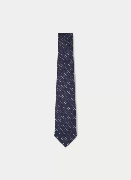Navy Cravates Et Pochettes Hackett London Cravate En Cachemire Avec Imprimé Qualité Supérieure Homme