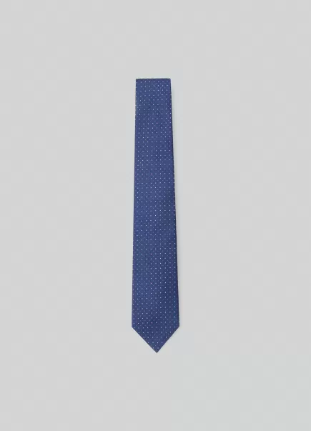 Cravates Et Pochettes Hackett London Homme Blue Doux Cravate En Soie À Imprimé Pois