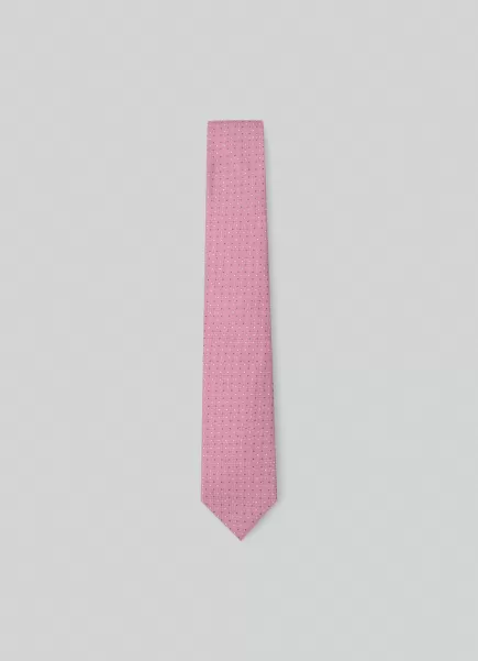 Traditionnel Cravates Et Pochettes Cravate En Soie À Imprimé Pois Homme Pink Hackett London