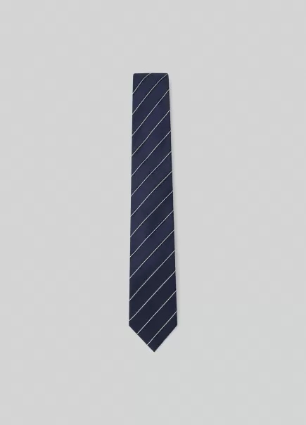 Doux Hackett London Cravate En Soie À Rayures Cravates Et Pochettes Homme Navy