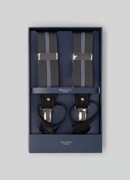 Bretelles Combinées À Rayures Homme Hackett London Boutons De Manchettes Et Bretelles Économique Grey