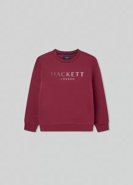 Berry Purple Prix Cassé T-Shirts Et Sweatshirts Homme Sweat-Shirt Avec Imprimé Logo Hackett London