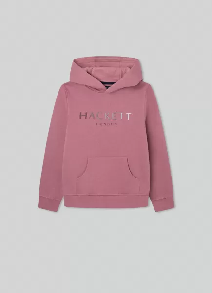 T-Shirts Et Sweatshirts Sweat À Capuche Avec Logo Rose Pink Prix Barré Hackett London Homme